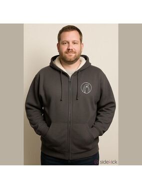 Upper Playground Charcoal Black Hoodie Jacket Men's 2XL